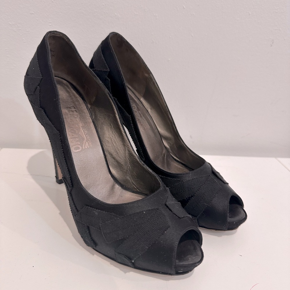 Black ferregamo shoes